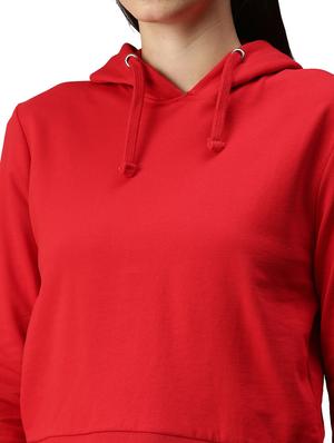 red solid hoodies sweatshirt - 18351142 - Standard Image - 5