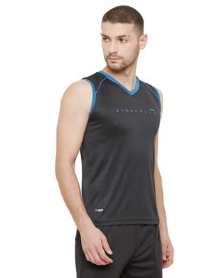 black chest-printed t-shirt - 18351175 - Standard Image - 2