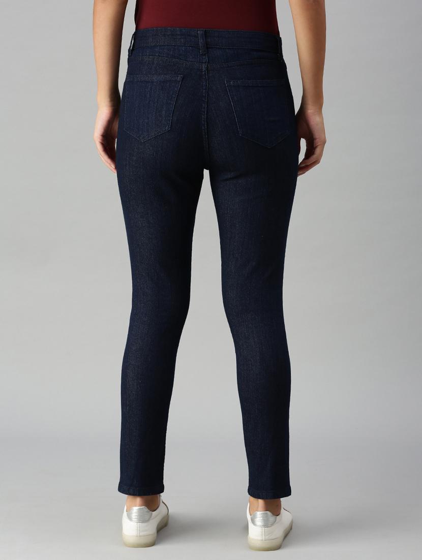 mid rise solid denim jean - 18351179 - Zoom Image - 3