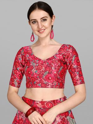 multi colored silk flared lehenga - 18351222 - Standard Image - 4
