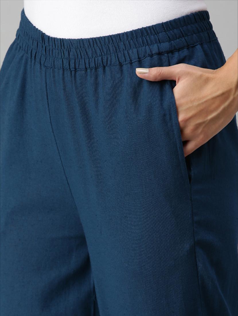 mid rise solid trouser - 18351321 - Zoom Image - 5