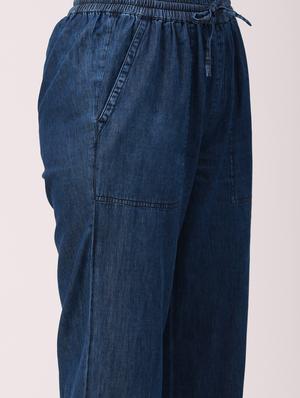 mid rise solid trouser - 18351322 - Standard Image - 5