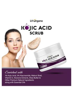 la organo kojic acid skin brightening & lightening face & body scrub with vitamin e scrub (50 g) - 18351363 - Standard Image - 3