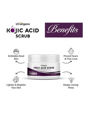 la organo kojic acid skin brightening & lightening face & body scrub with vitamin e scrub (50 g) - 18351363 - Standard Image - 4