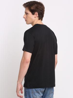 black chest-printed t-shirt - 18351694 - Standard Image - 3