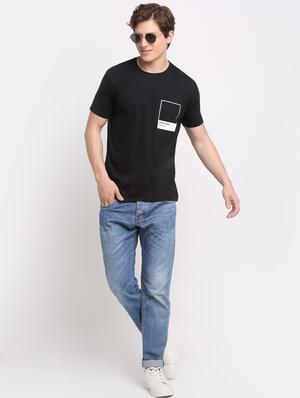 black chest-printed t-shirt - 18351694 - Standard Image - 4
