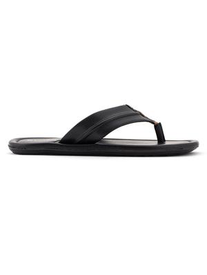 black leatherette slip on slippers - 18354530 - Standard Image - 2