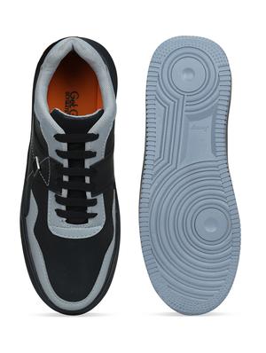 black synthetic lace up sneakers - 18354573 - Standard Image - 5