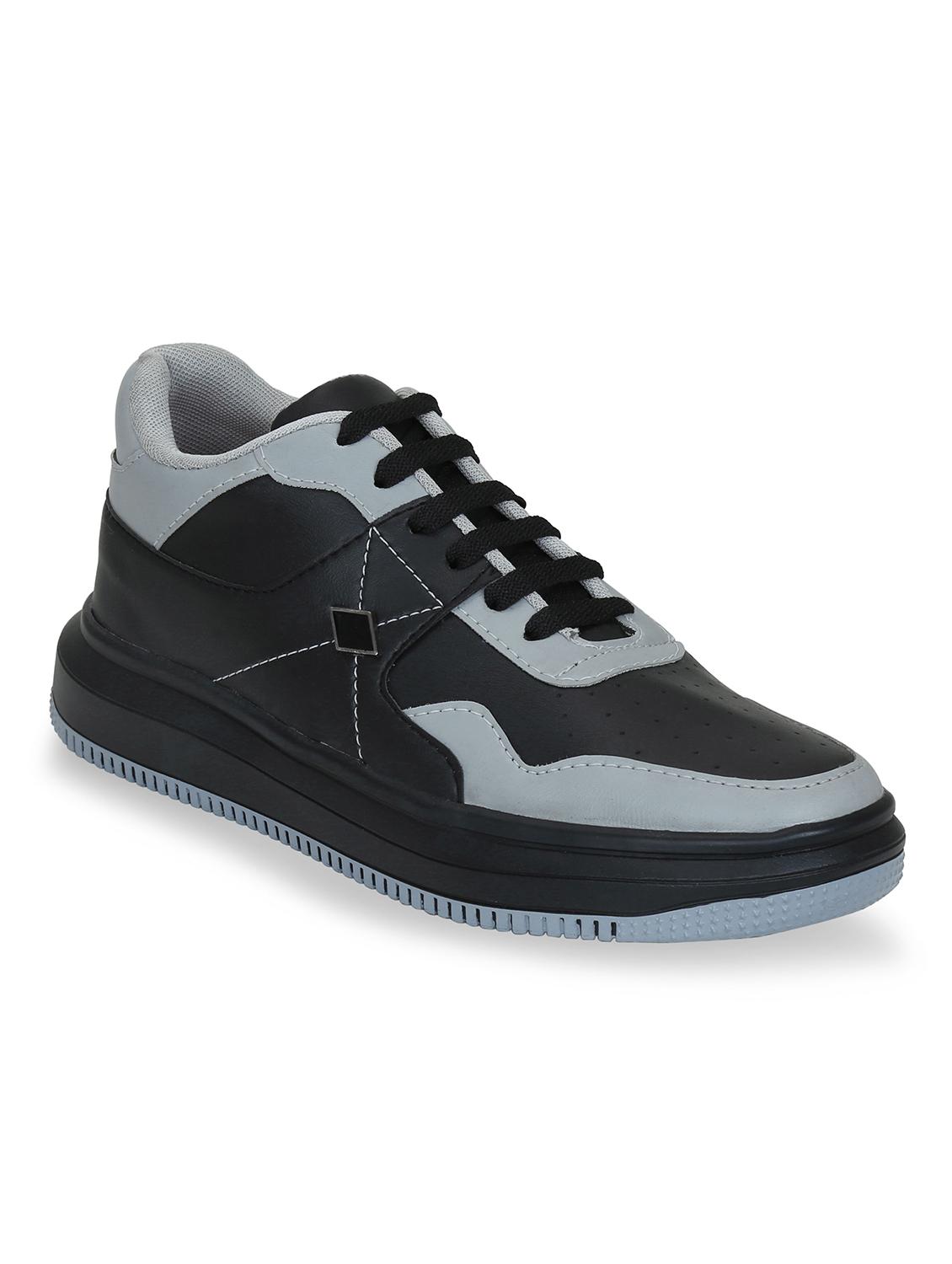 black synthetic lace up sneakers - 18354573 - Zoom Image - 1