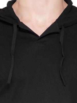 black color-blocked hooded t-shirt - 18354618 - Standard Image - 4