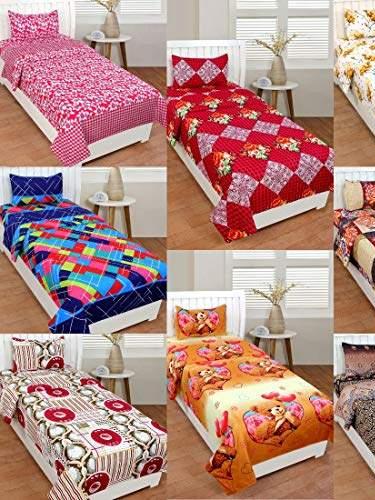 home decore 3d printed bedsheet withour - 18355762 - Standard Image - 1