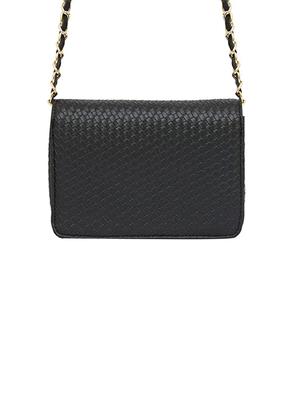 black textured regular sling bag - 18355947 - Standard Image - 2