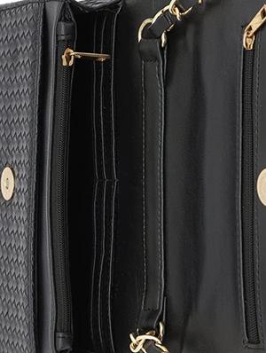 black textured regular sling bag - 18355947 - Standard Image - 3