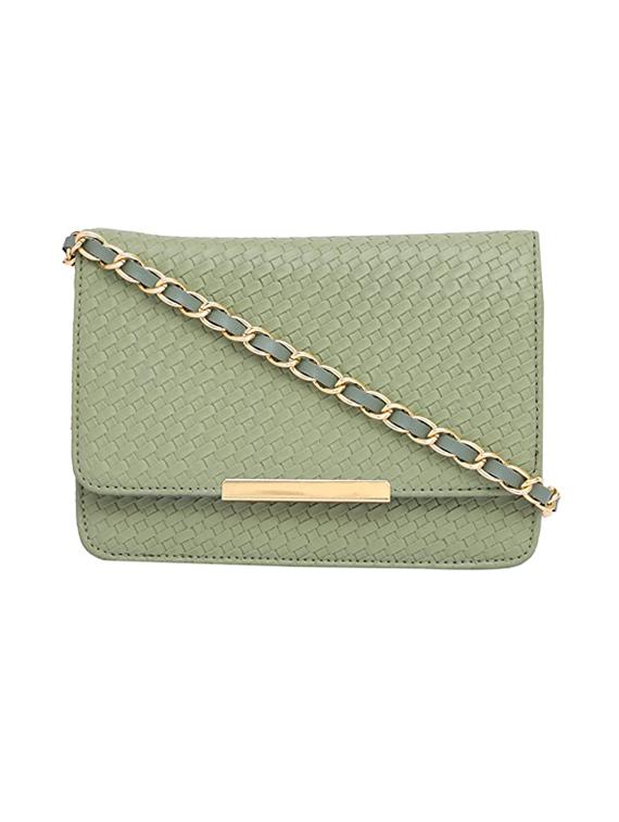 green textured regular sling bag - 18355948 - Zoom Image - 1