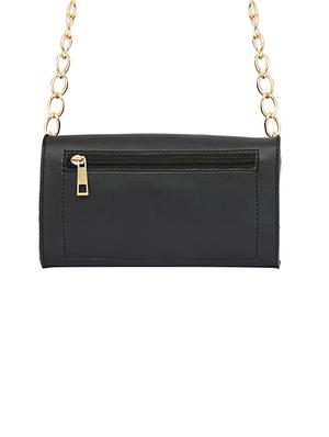 black solid regular sling bag - 18355950 - Standard Image - 2