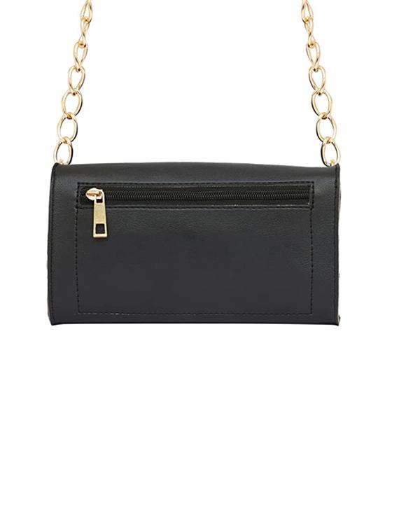 black solid regular sling bag - 18355950 - Zoom Image - 2