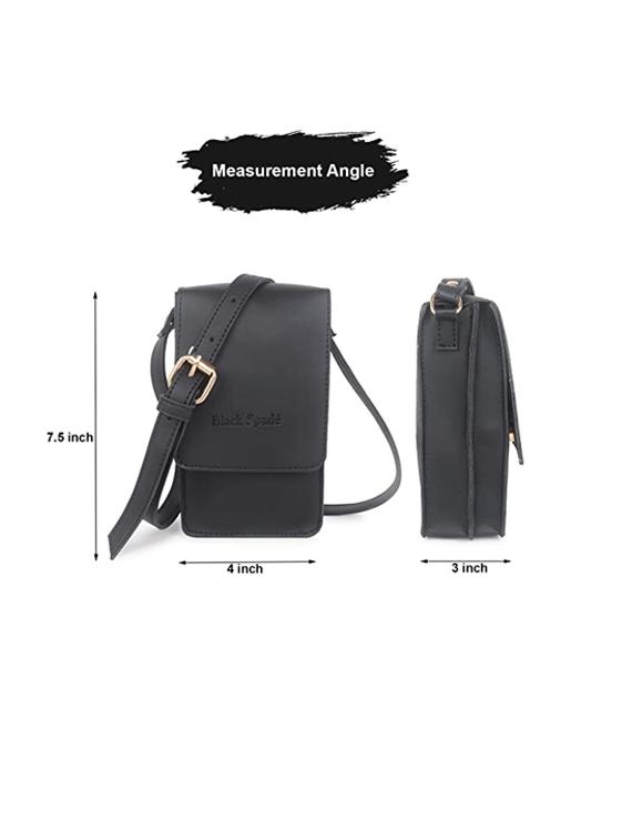 black solid regular sling bag - 18355956 - Zoom Image - 2