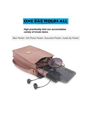 pink solid regular sling bag - 18355962 - Standard Image - 3