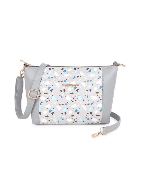 grey printed regular sling bag - 18355971 -  Standard Image - 0