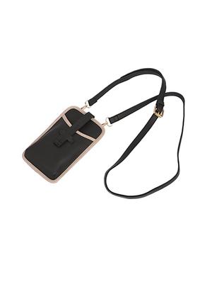 black solid regular sling bag - 18355988 - Standard Image - 3