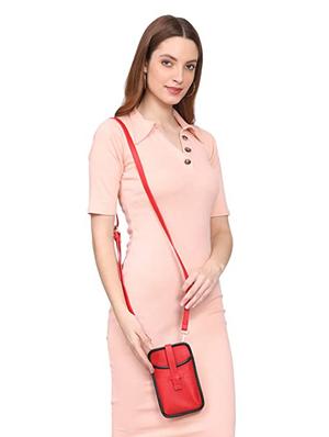 red solid regular sling bag - 18355992 - Standard Image - 4
