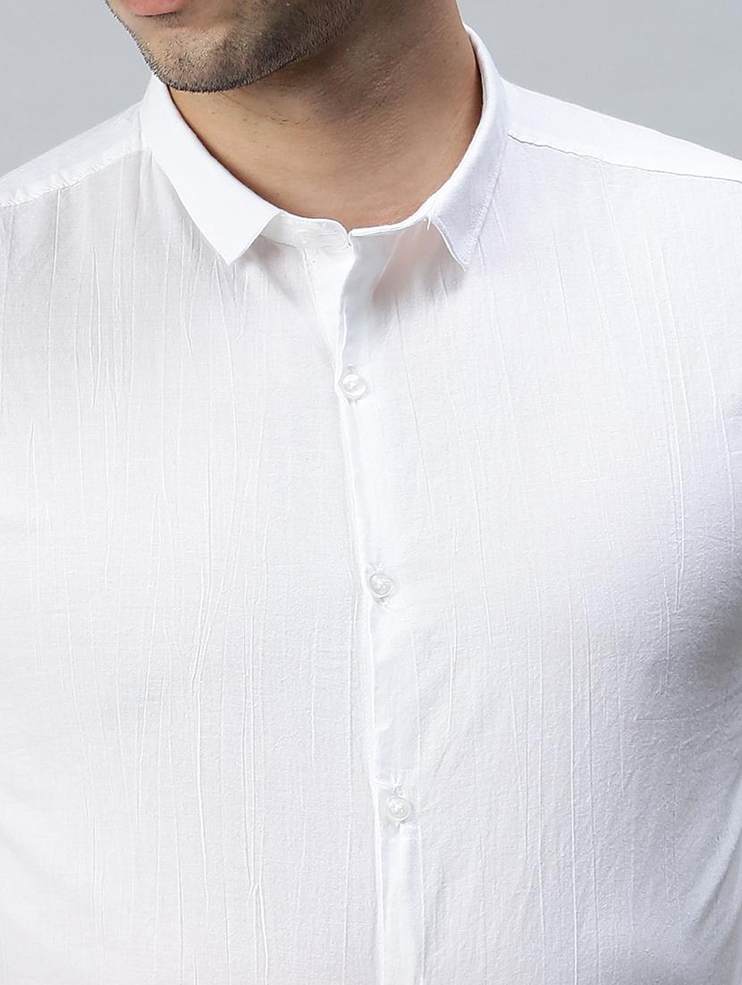 white solid casual shirt - 18356045 - Zoom Image - 5