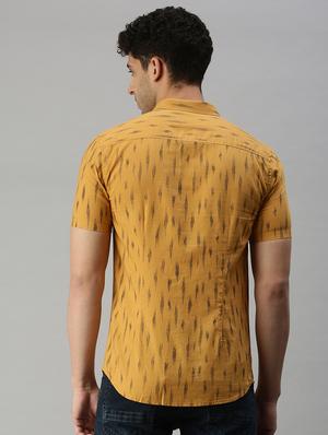 yellow printed casual shirt - 18356049 - Standard Image - 3