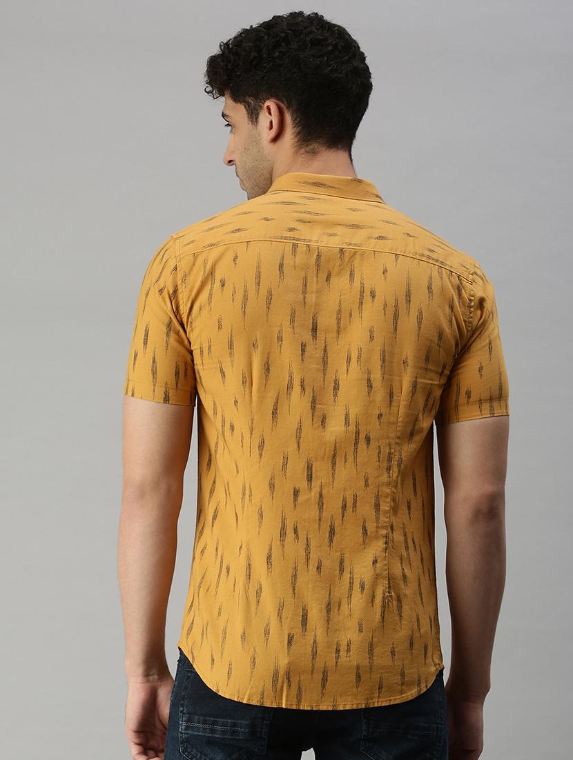 yellow printed casual shirt - 18356049 - Zoom Image - 3