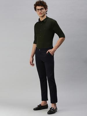 green solid casual shirt - 18356095 - Standard Image - 4
