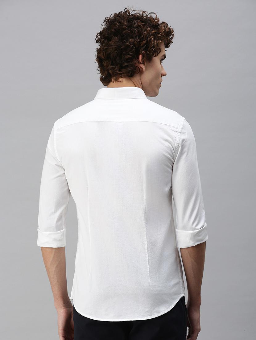 white solid casual shirt - 18356096 - Zoom Image - 3