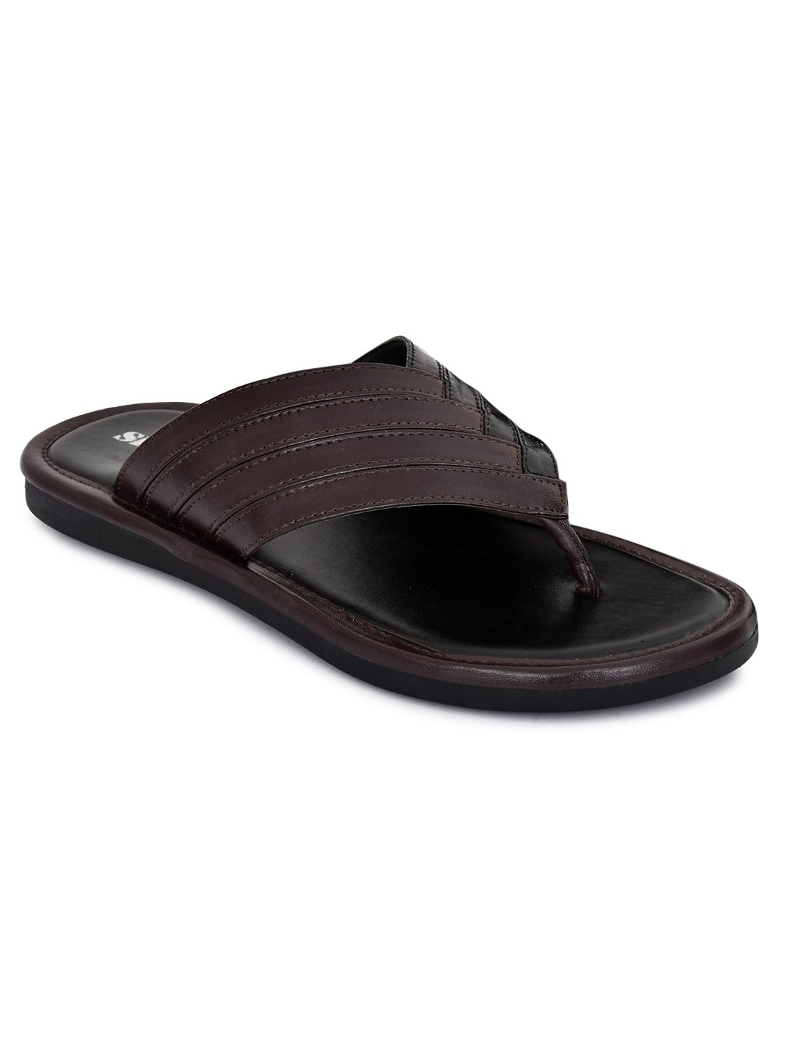 brown synthetic & mesh slip on flip flops - 18356341 - Zoom Image - 2