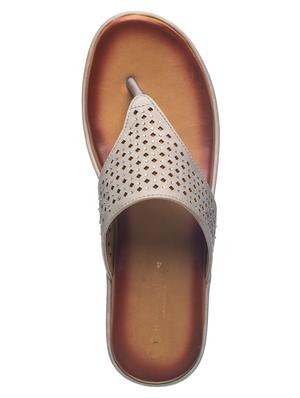khadim's synthetic pvc sole solid grey slip on sandal for men - 18356605 - Standard Image - 4