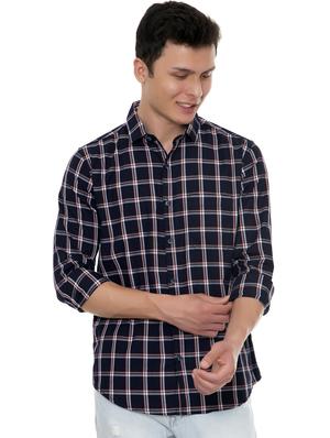 blue checkered casual shirt - 18356707 - Standard Image - 2