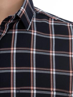 blue checkered casual shirt - 18356707 - Standard Image - 6