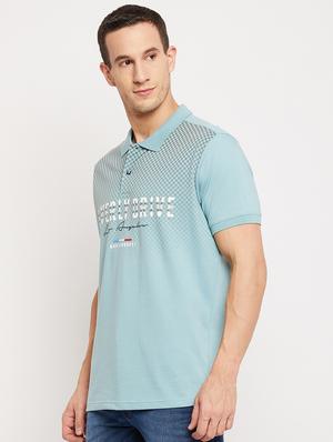 blue printed polo t-shirt - 18356850 - Standard Image - 2