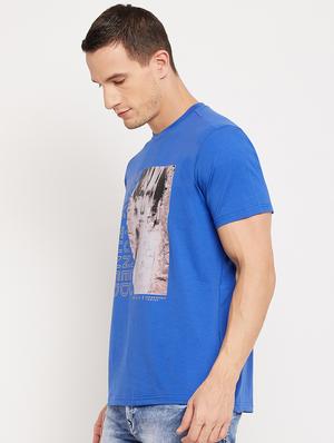 blue front print t-shirt - 18356852 - Standard Image - 3