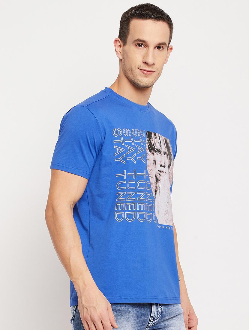 blue front print t-shirt - 18356852 - Zoom Image - 2