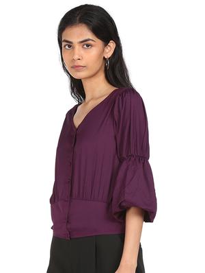 long sleeved solid regular top - 18357437 - Standard Image - 2
