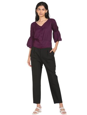 long sleeved solid regular top - 18357437 - Standard Image - 4