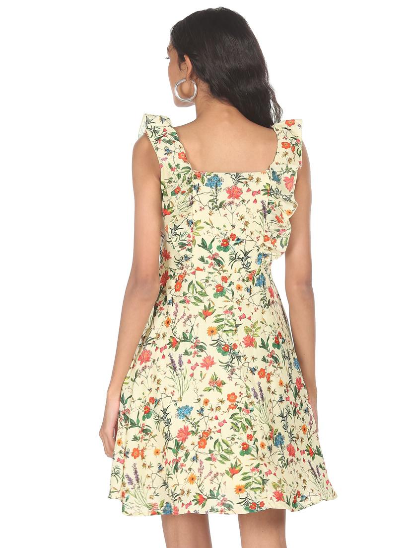 sleeveless printed fit & flare dress - 18357858 - Zoom Image - 2
