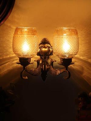 trinquil antique brass aluminium wall light - 18358884 - Standard Image - 3