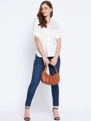 mandarin neck striped shirt - 18359167 - Standard Image - 4