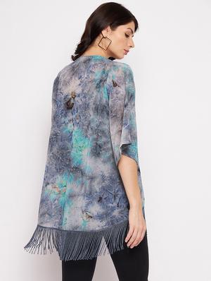 three querter sleeve tie & dye regular shrug - 18359179 - Standard Image - 3