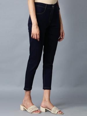mid rise solid others trouser - 18359250 - Standard Image - 3
