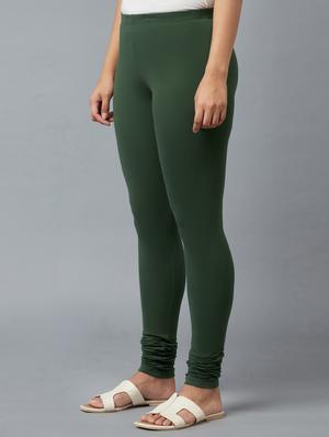 green cotton blend churidar - 18359294 - Standard Image - 3