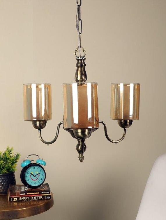 kindered antique brass aluminium chandeliers - bulb not included