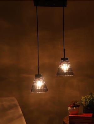 smoky black iron cluster hanging - bulb not included - 18359681 - Standard Image - 2