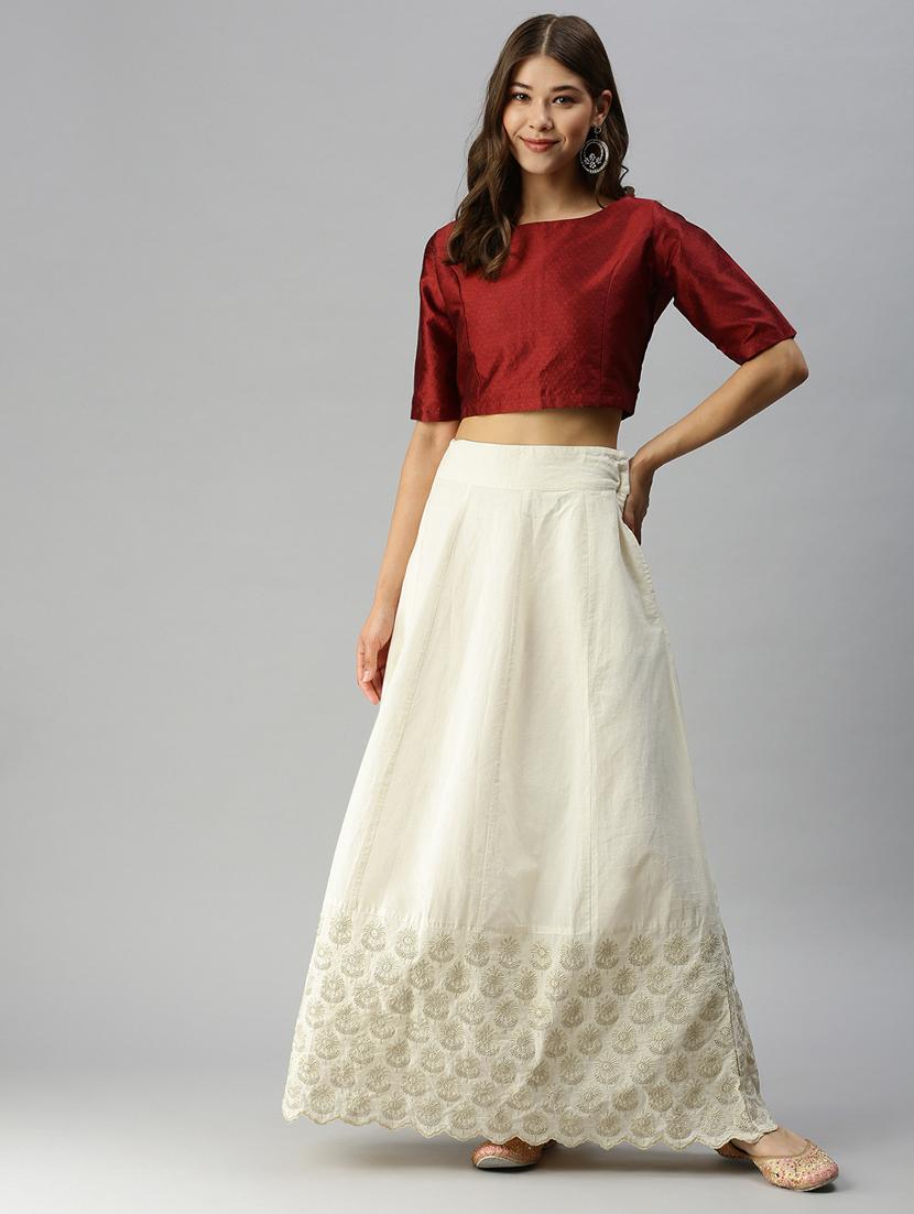 maroon solid blouse - 18360163 - Zoom Image - 2