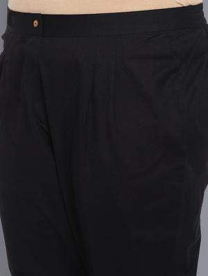 high rise solid flat front trousers trouser - 18360186 - Standard Image - 5