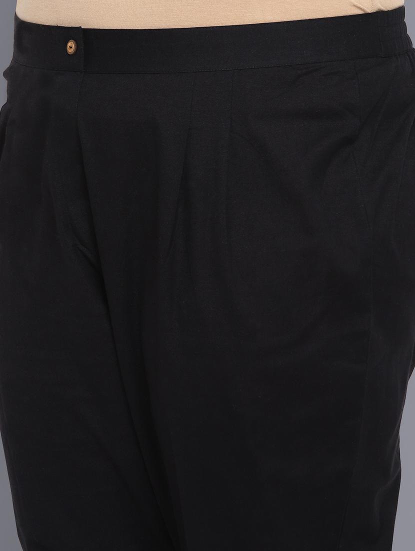 high rise solid flat front trousers trouser - 18360186 - Zoom Image - 5